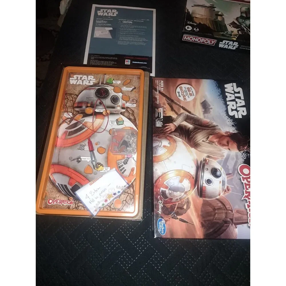 Lot of New & Pre-Owned Star Wars Games inc 2x Operation - Monopoly bonus book